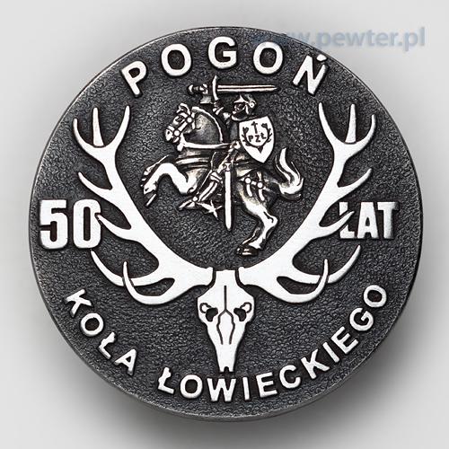 Odznaka 60 Koło Łowieckie Pogoń.
